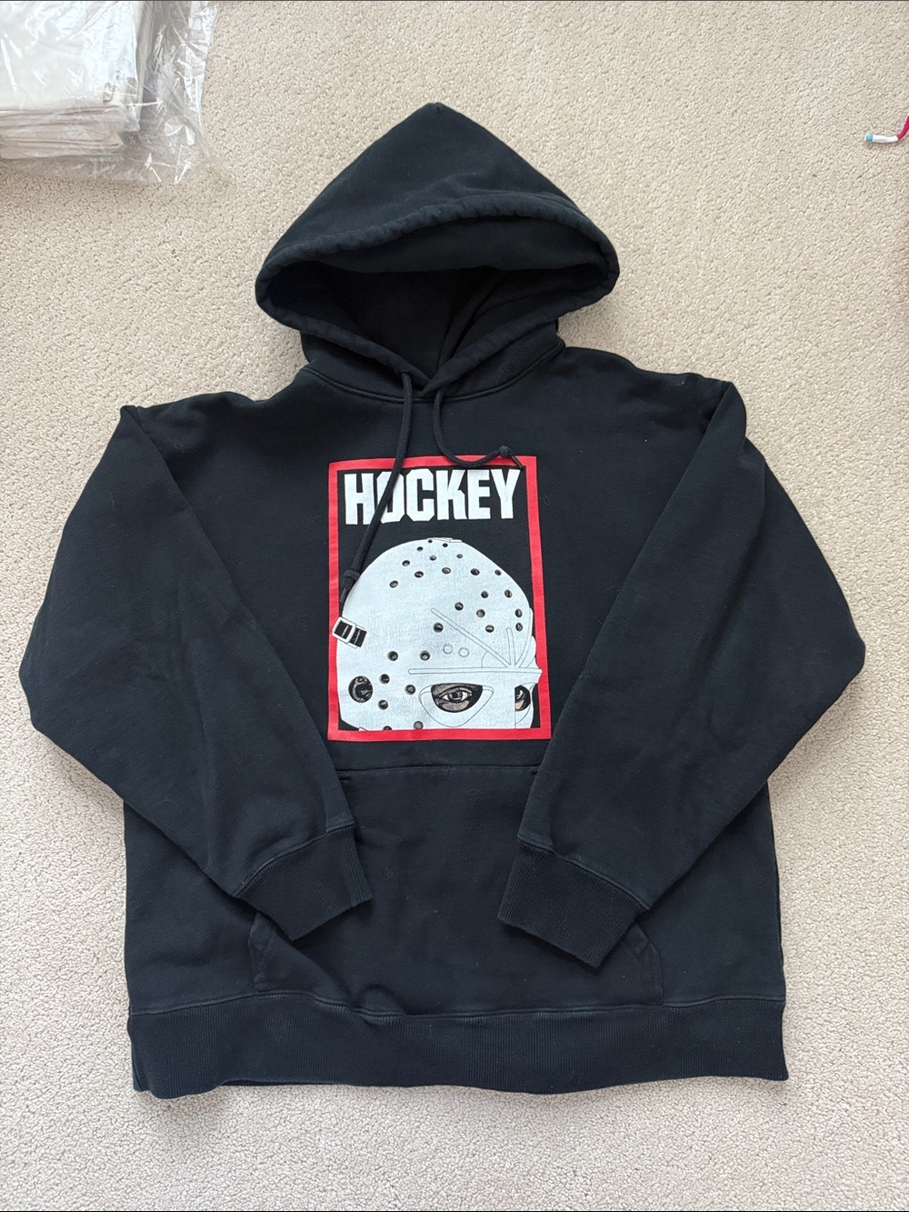 Hockey skateboards men’s black hoodie